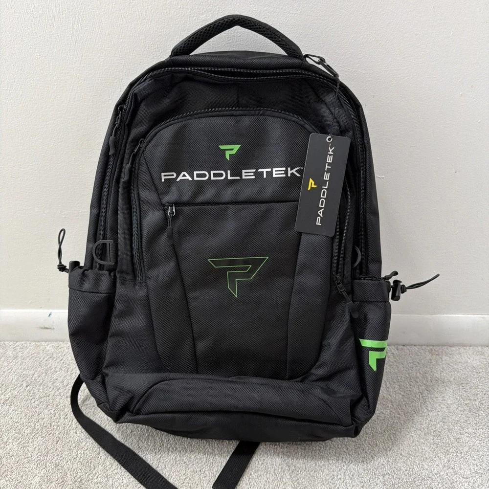 Paddletek Sport Backpack Bag Anna Waters Dave Weinbach logo Black Green